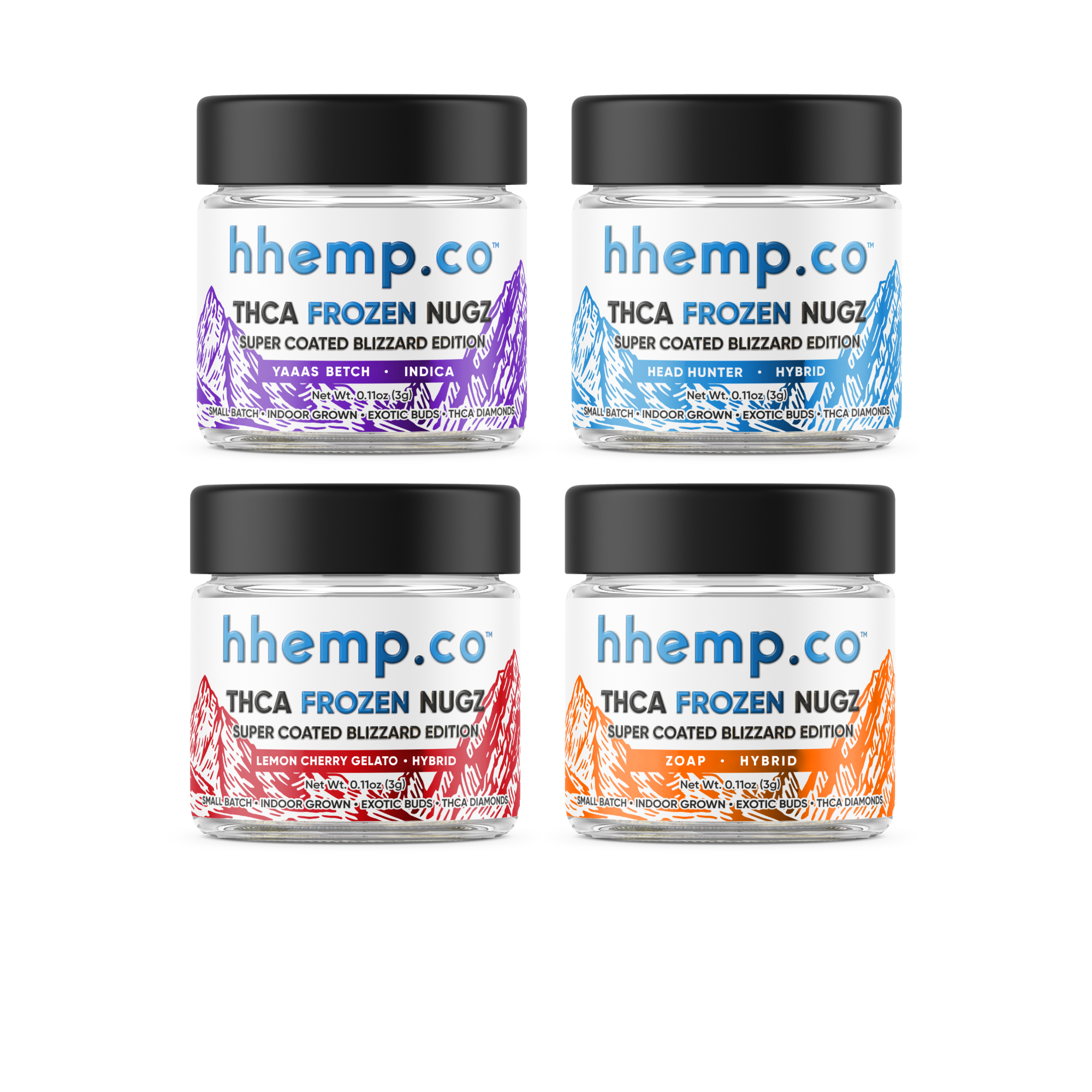 hhemp.co THCa 3g Frozen Nugz Jar