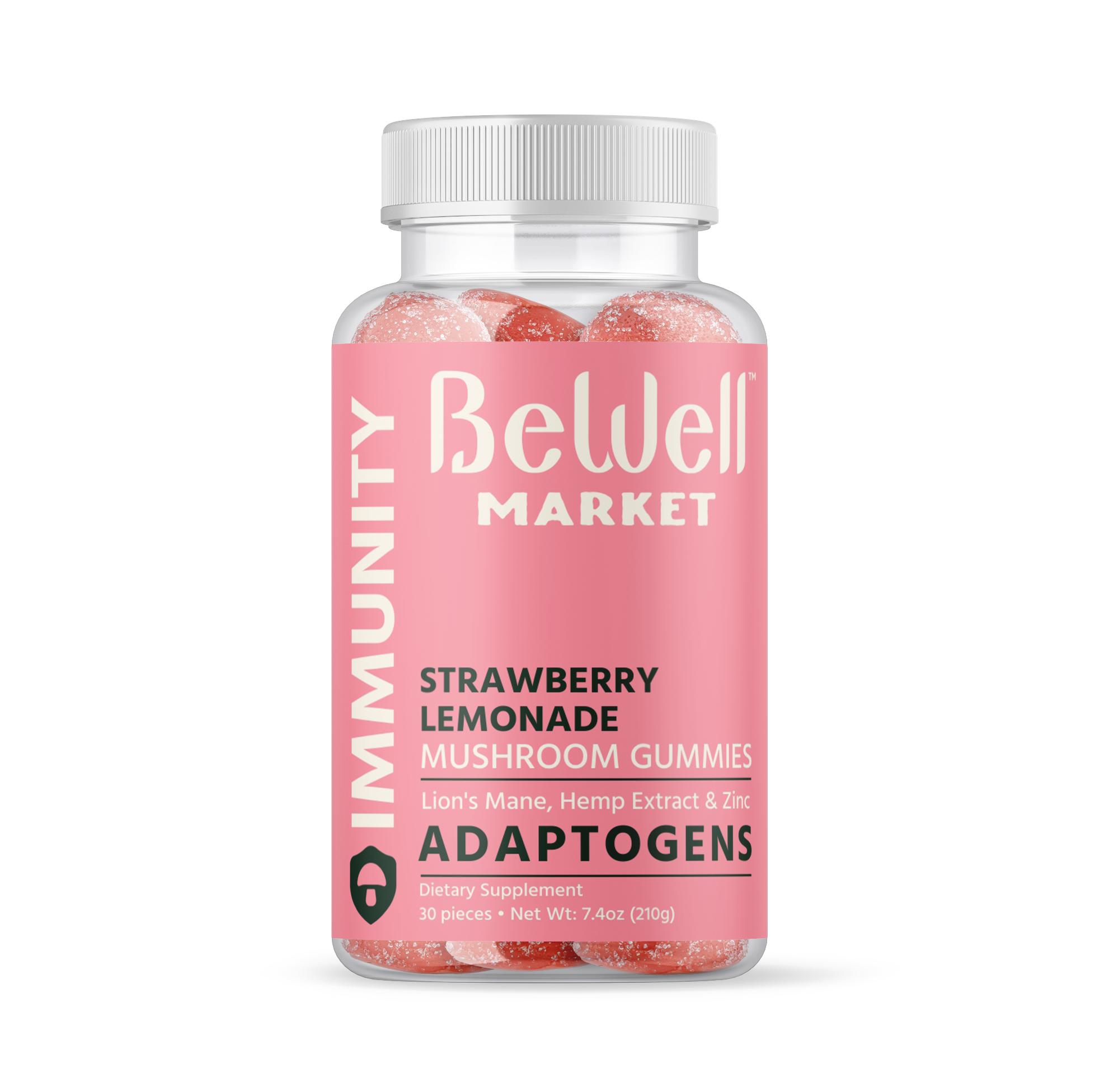 Immunity Strawberry Lemonade Mushroom Adaptogens Gummies