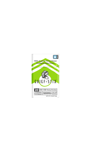 Chief Stix 20ct CBD + CBG Hemp Smokes - H H HARVEST CO