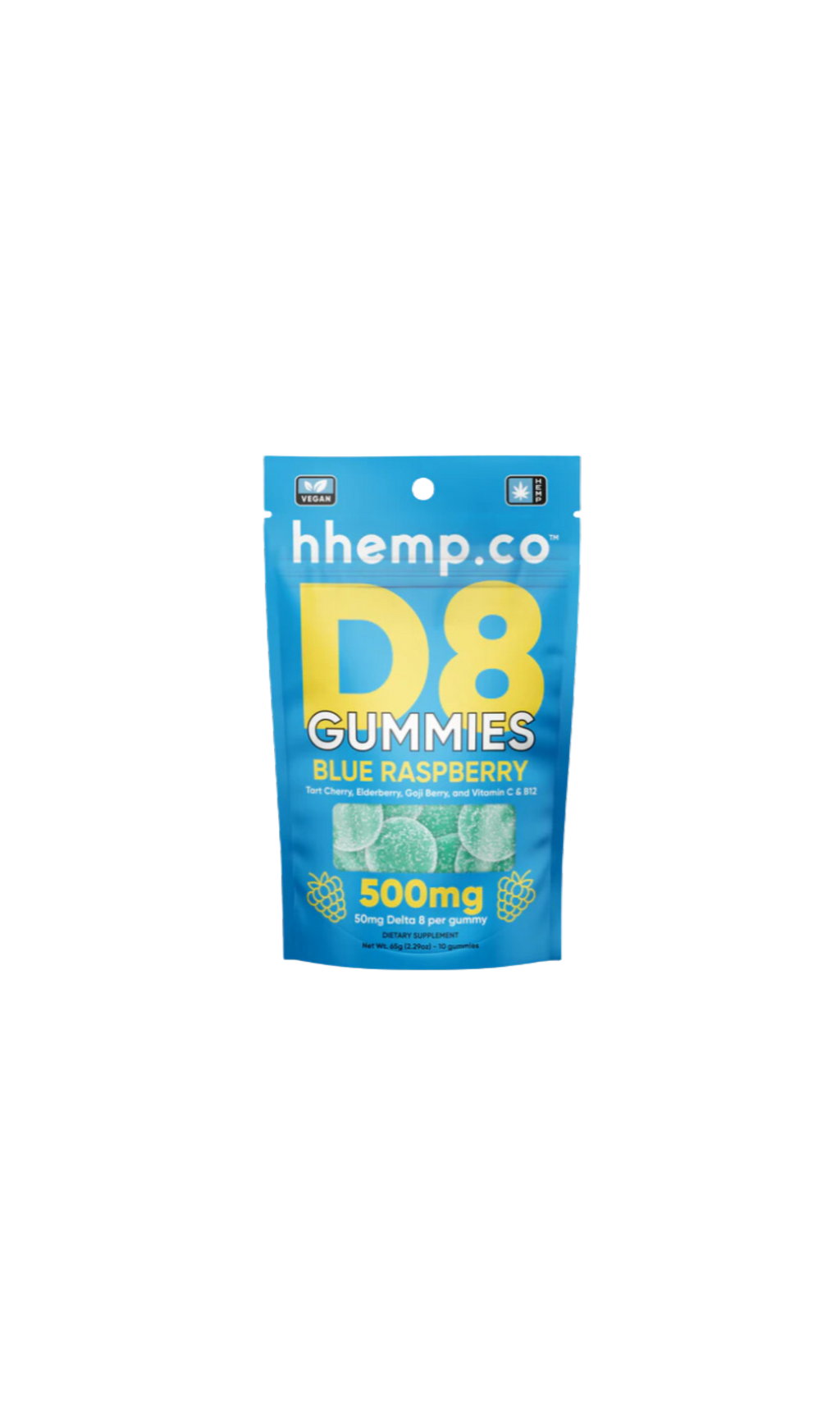 hhemp.co Delta 8 Gummies 10/pk - Blue Raspberry (50mg) – HH