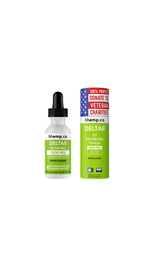 hhemp.co Delta 8 Tincture - Delta 8 5:1 CBG (Apple Flavor) - H H HARVEST CO