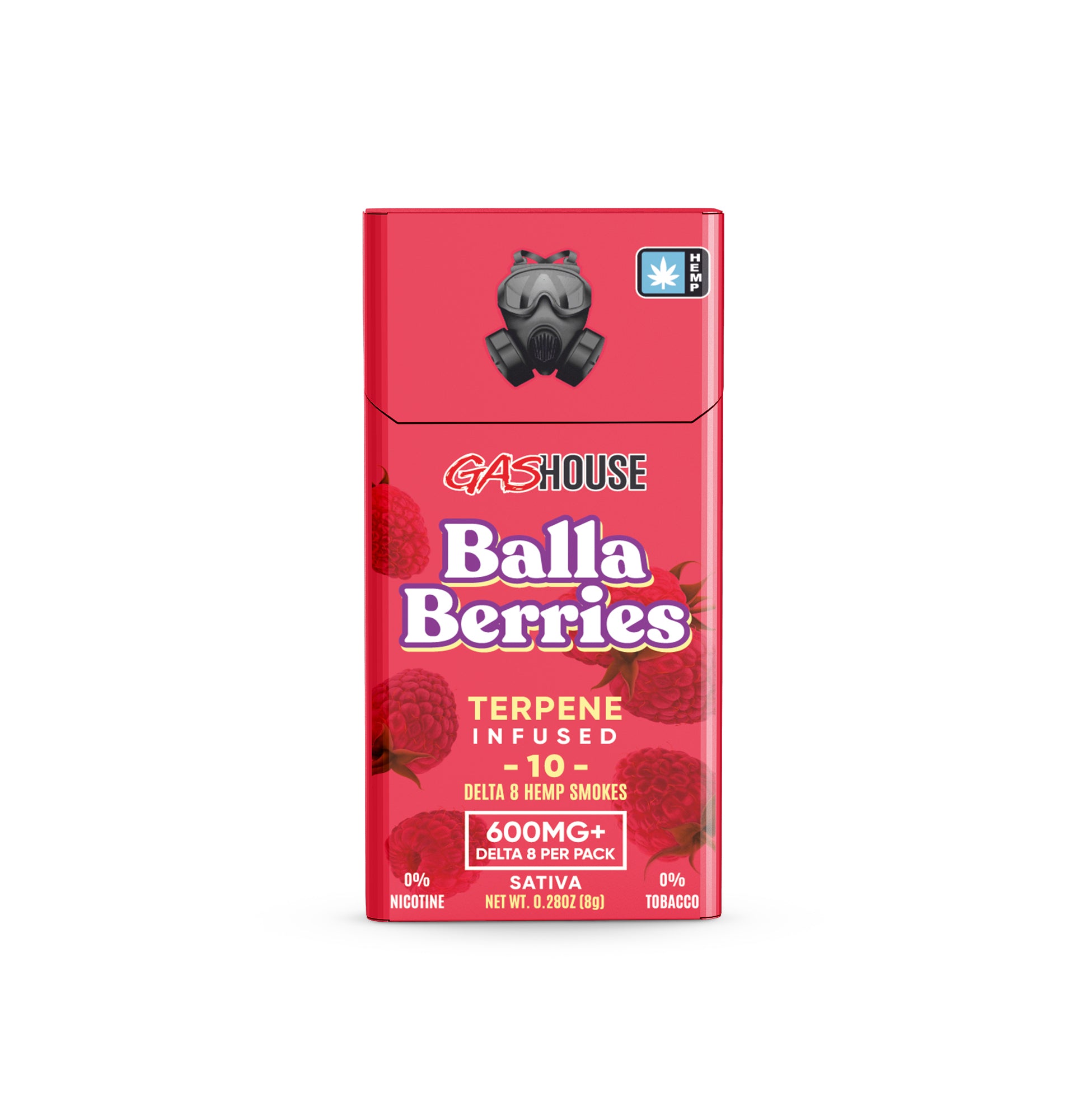 Gas House 600mg Delta 8 Terpene Infused Hemp Smokes - Balla Berries 10ct