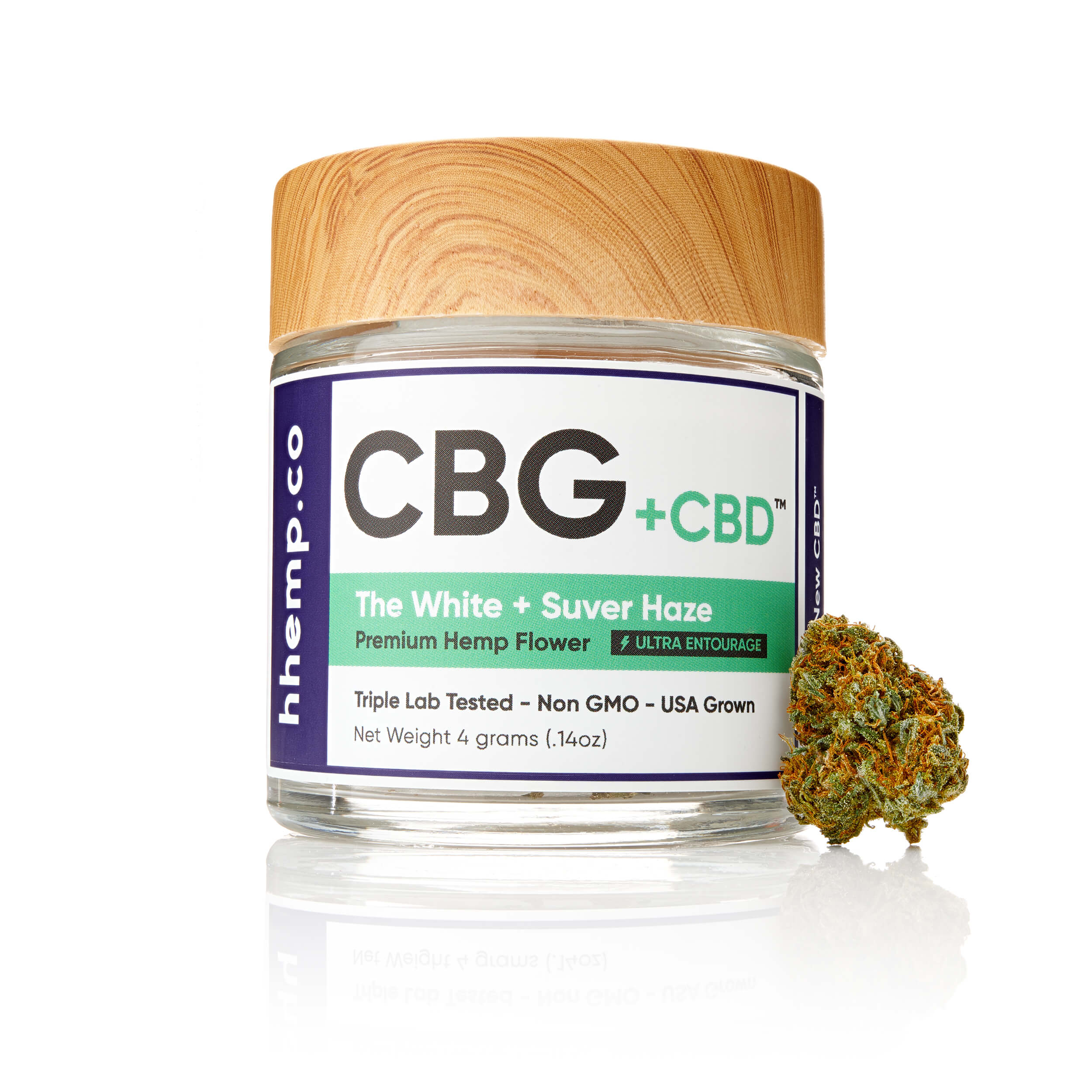 hhemp.co Flower Jar - CBG + Suver Haze - H H HARVEST CO
