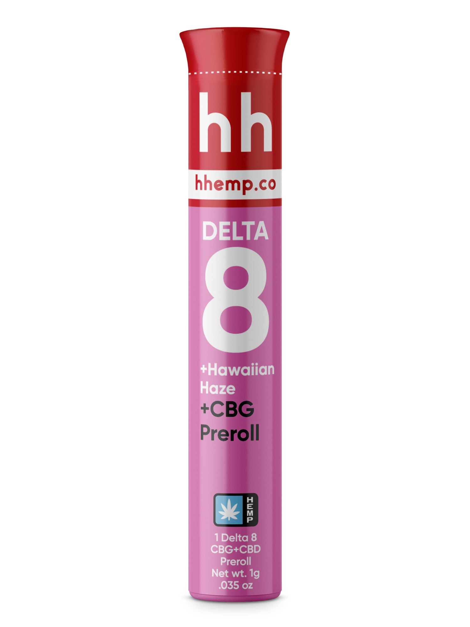 hhemp.co Delta 8 Infused Preroll - CBG + Hawaiian Haze