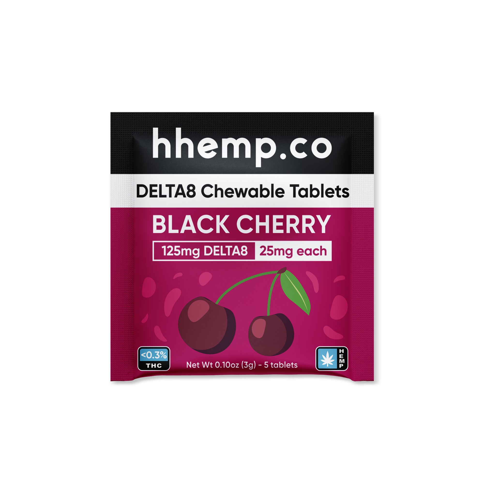 hhemp.co Delta 8 Chewable - Black Cherry - H H HARVEST CO