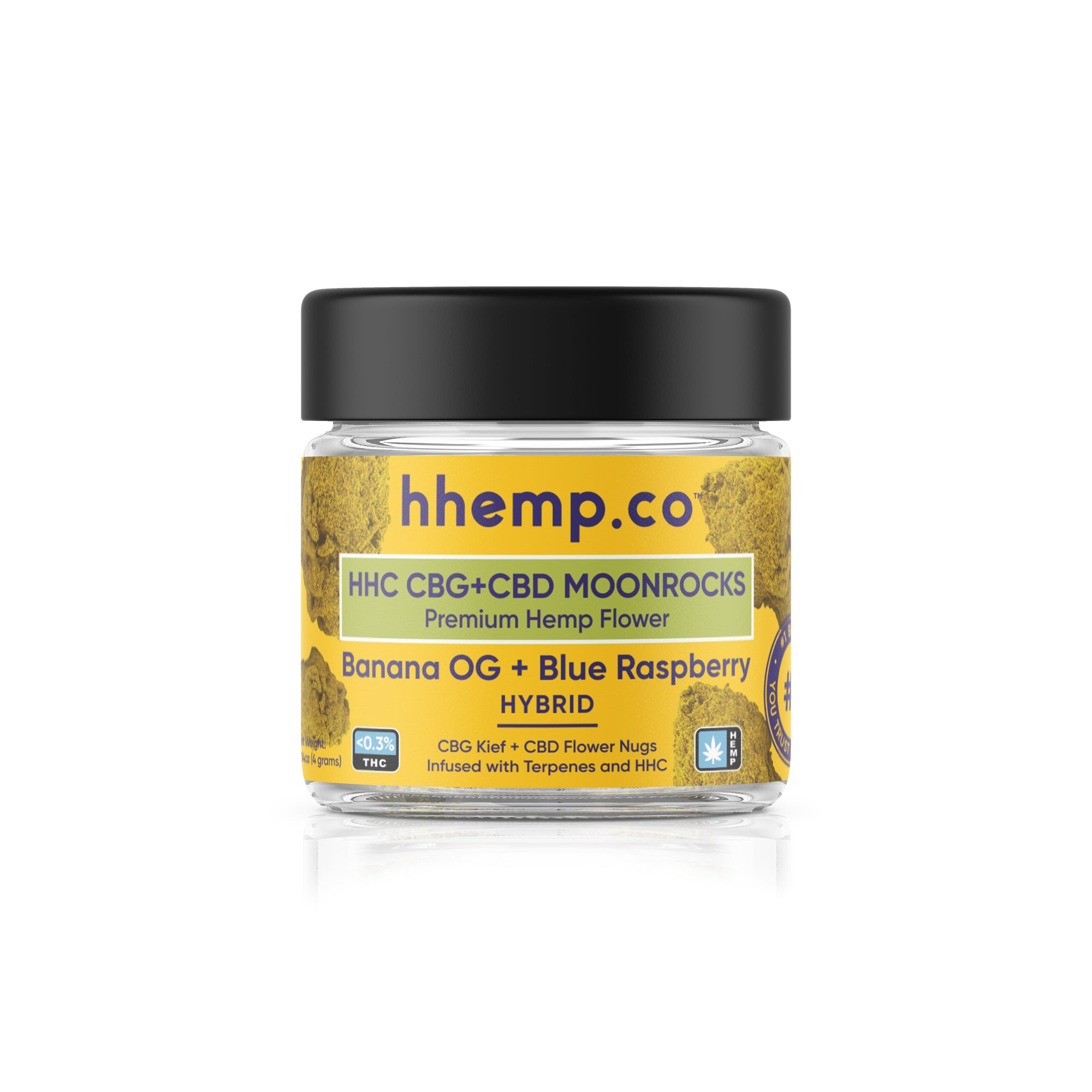 hhemp.co HHC Moonrock Flower - Banana OG+Blue Raspberry (Hybrid)