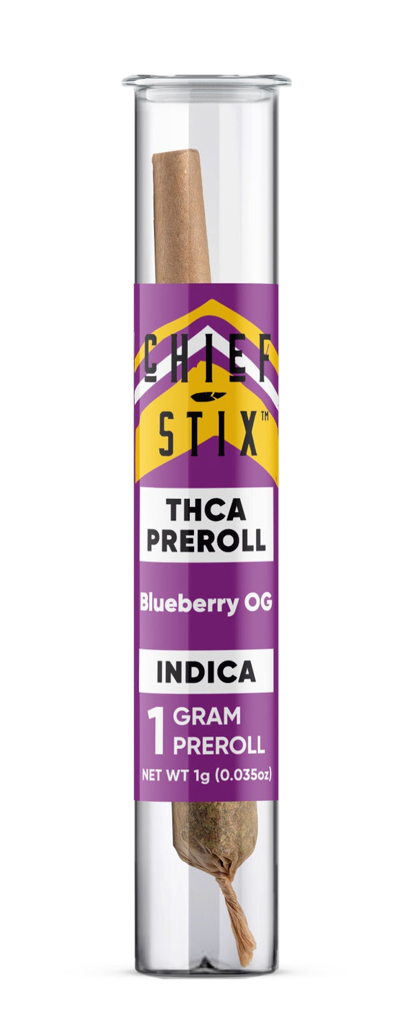 Chief Stix THCA 1 gram Preroll - Indica - Blueberry OG