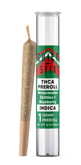 Chief Stix THCA 1 gram Preroll - Indica - Watermelon Zkittlez + Blueberry