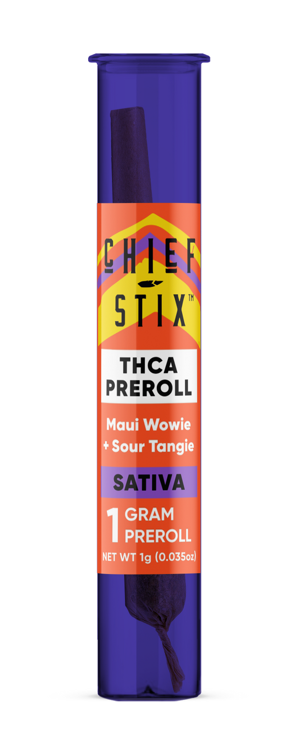 Chief Stix THCA 1 gram Preroll - Sativa - Maui Wowie + Sour Tangie