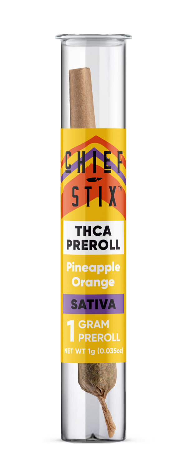 Chief Stix THCA 1 gram Preroll - Sativa - Pineapple Orange