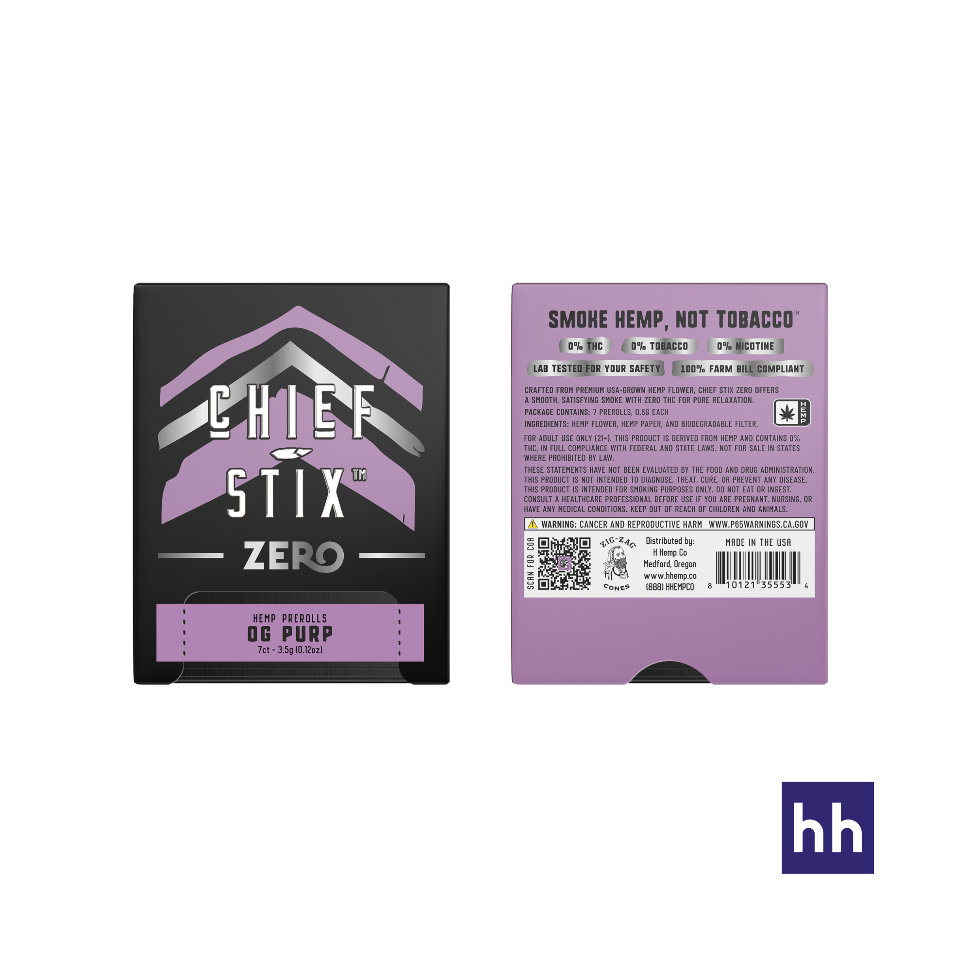 Chief Stix Zero – 7ct 0.5g Prerolls