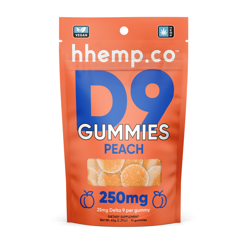 HHemp.co Delta9 250mg Gummies - Peach