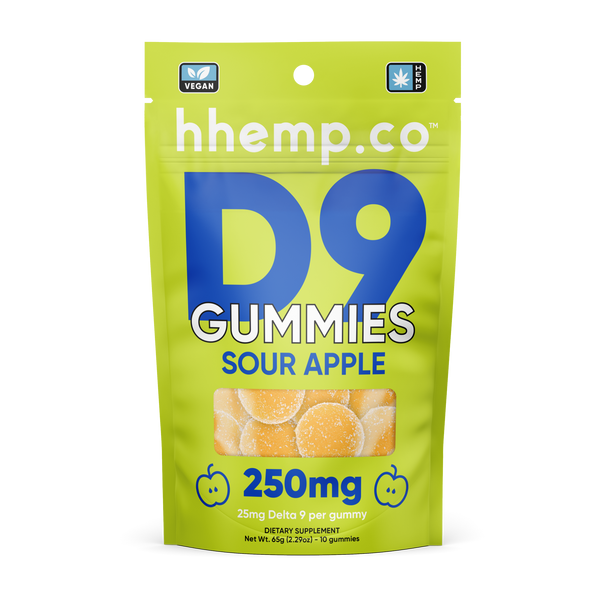 HHemp.co Delta9 250mg Gummies - Sour Apple