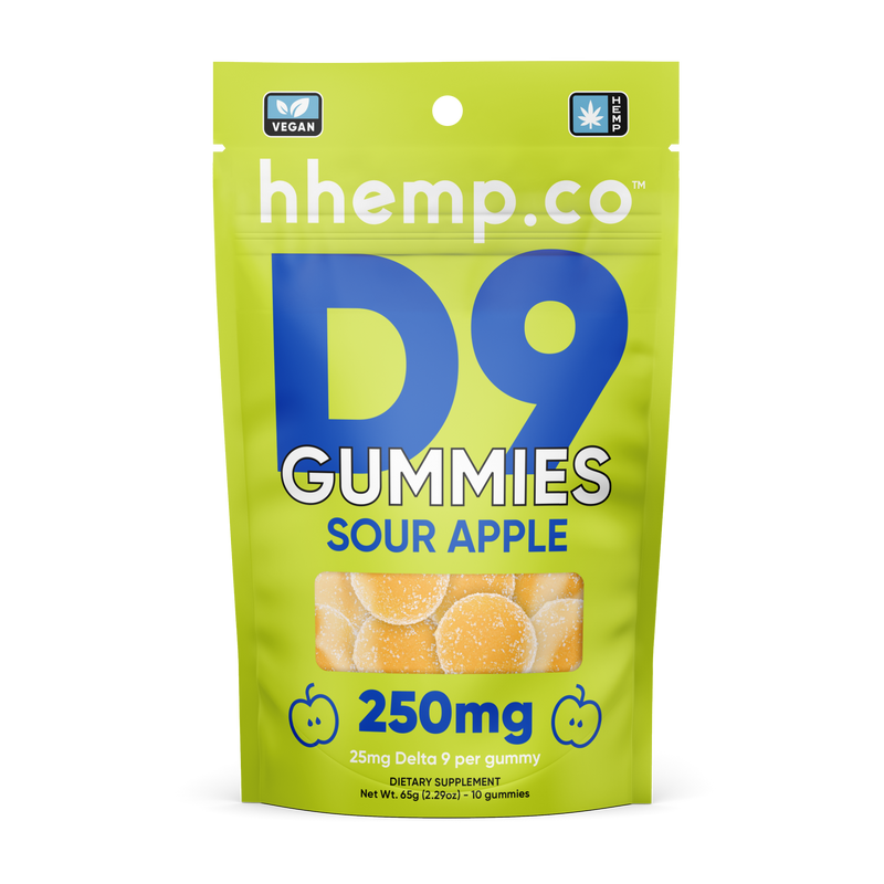 HHemp.co Delta9 250mg Gummies - Sour Apple