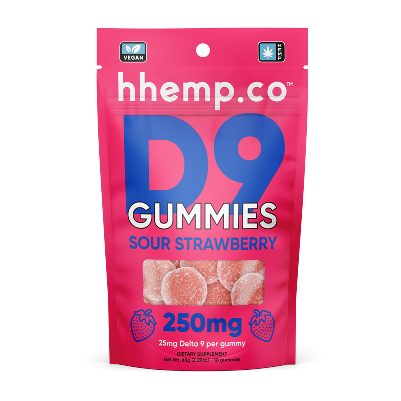 HH DELTA9 HEMP GUMMIES - Sour Strawberry (25mg)
