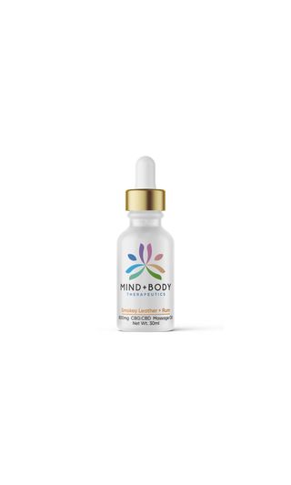 Mind+Body Massage Oil -  Smokey Leather + Rum (30ml) - H H HARVEST CO