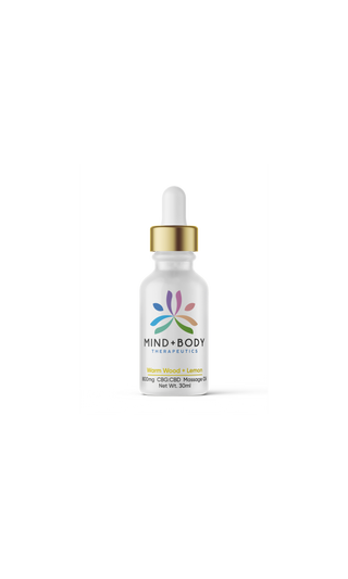 Mind+Body Massage Oil -  Warm Wood + Lemon (30ml) - H H HARVEST CO