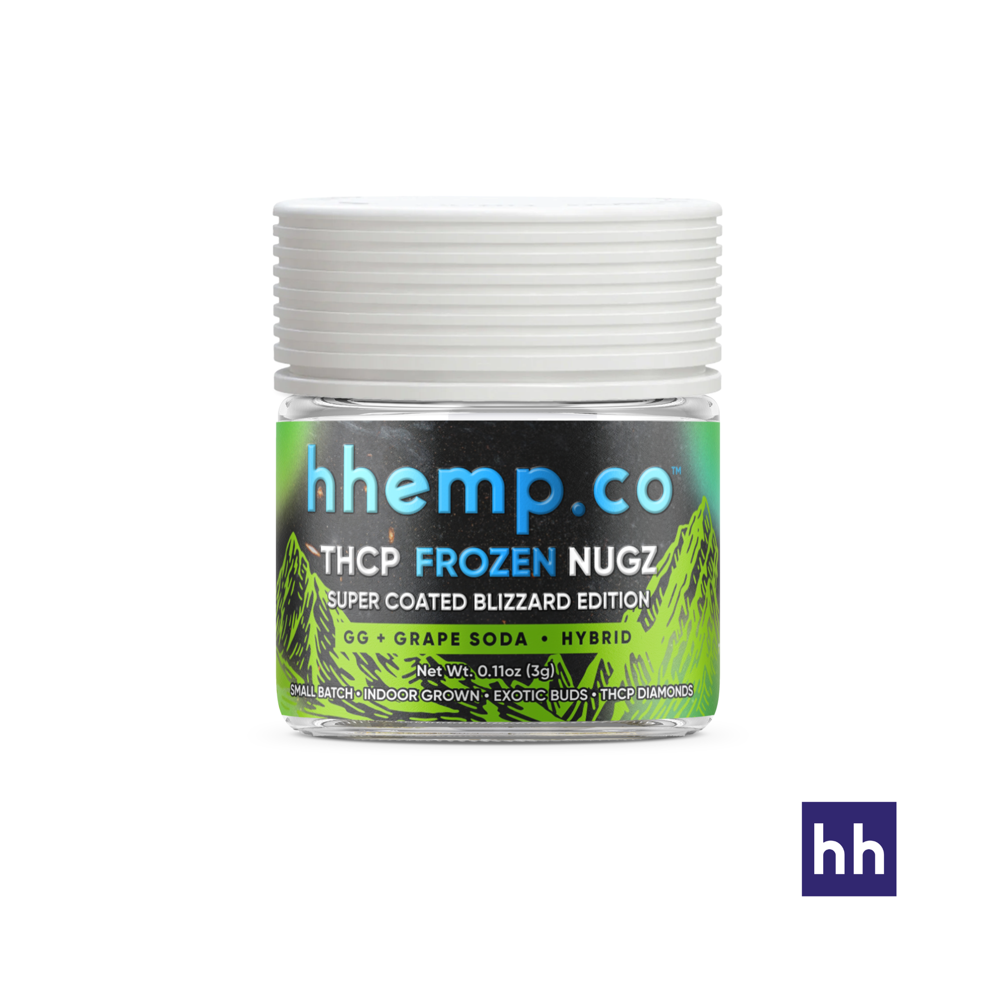 hhemp.co THCp 3g Frozen Nugz Jar