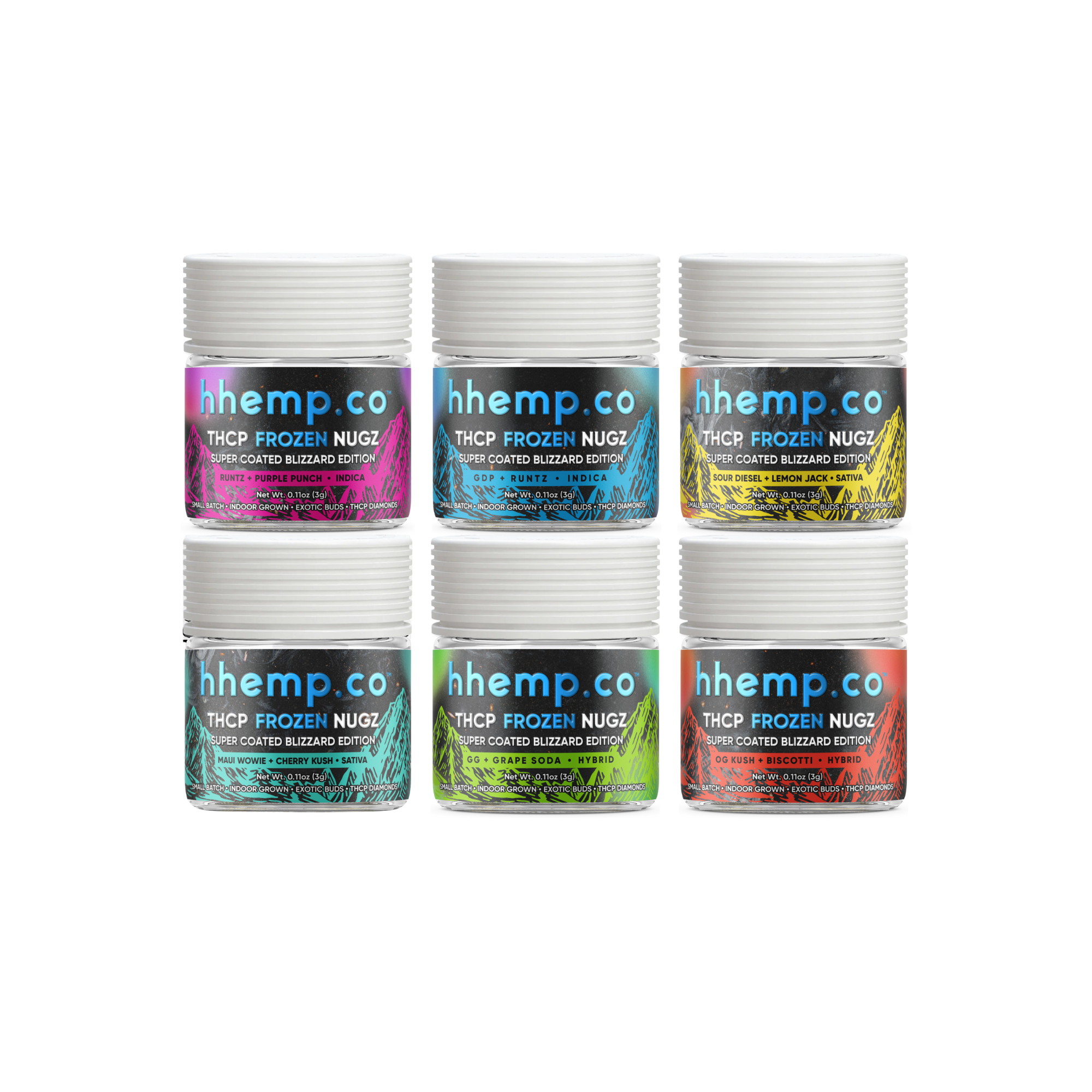 hhemp.co THCp 3g Frozen Nugz Jar