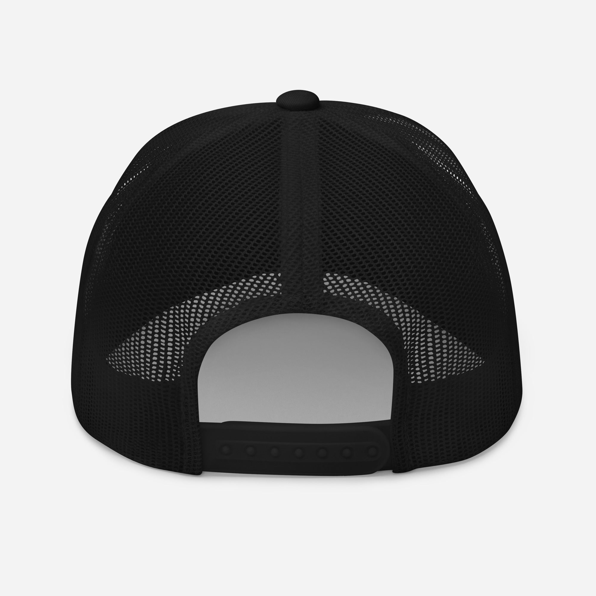 Trucker_Hat_Black_Saucy_tongs_Logo_on_Front_Back_View