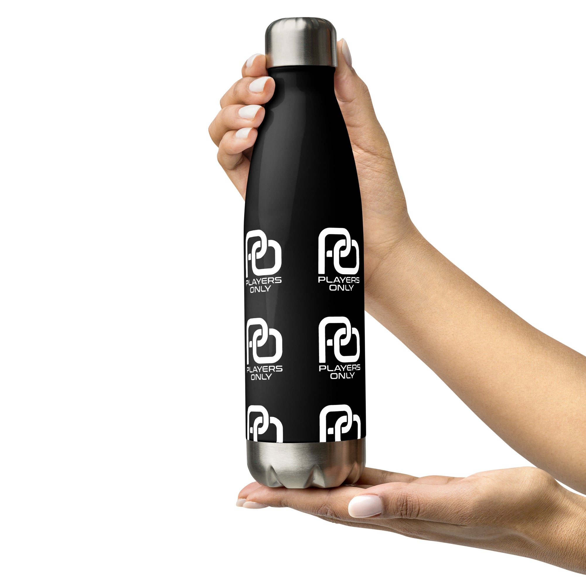 Players_Only_Logo_Water_bottle_Black_Stainless_Steel