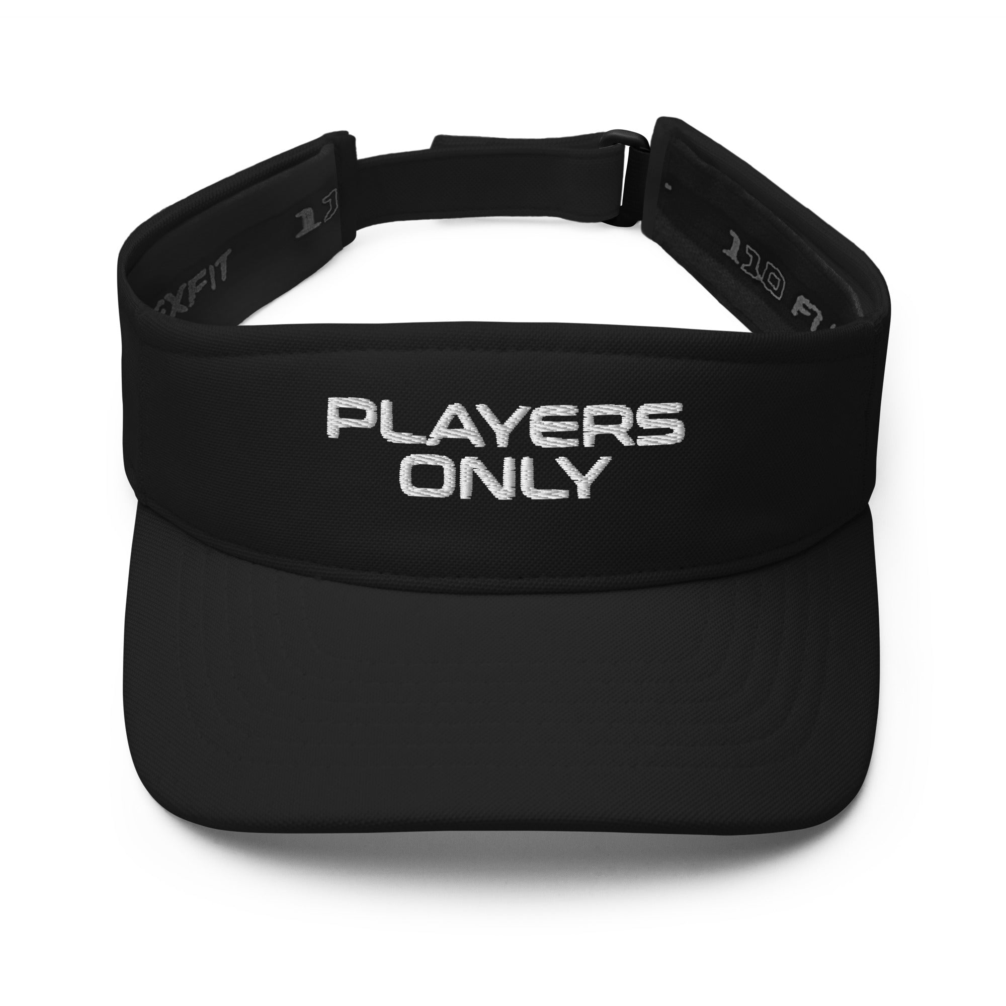 Players Only Black Visor Front View