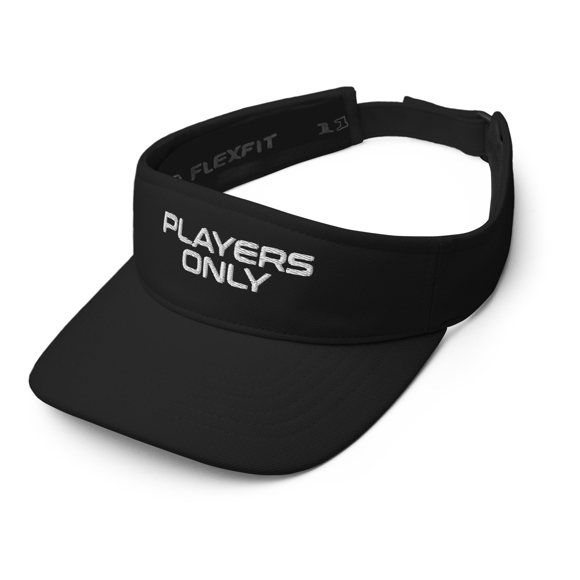 Players Only Black Visor Front View