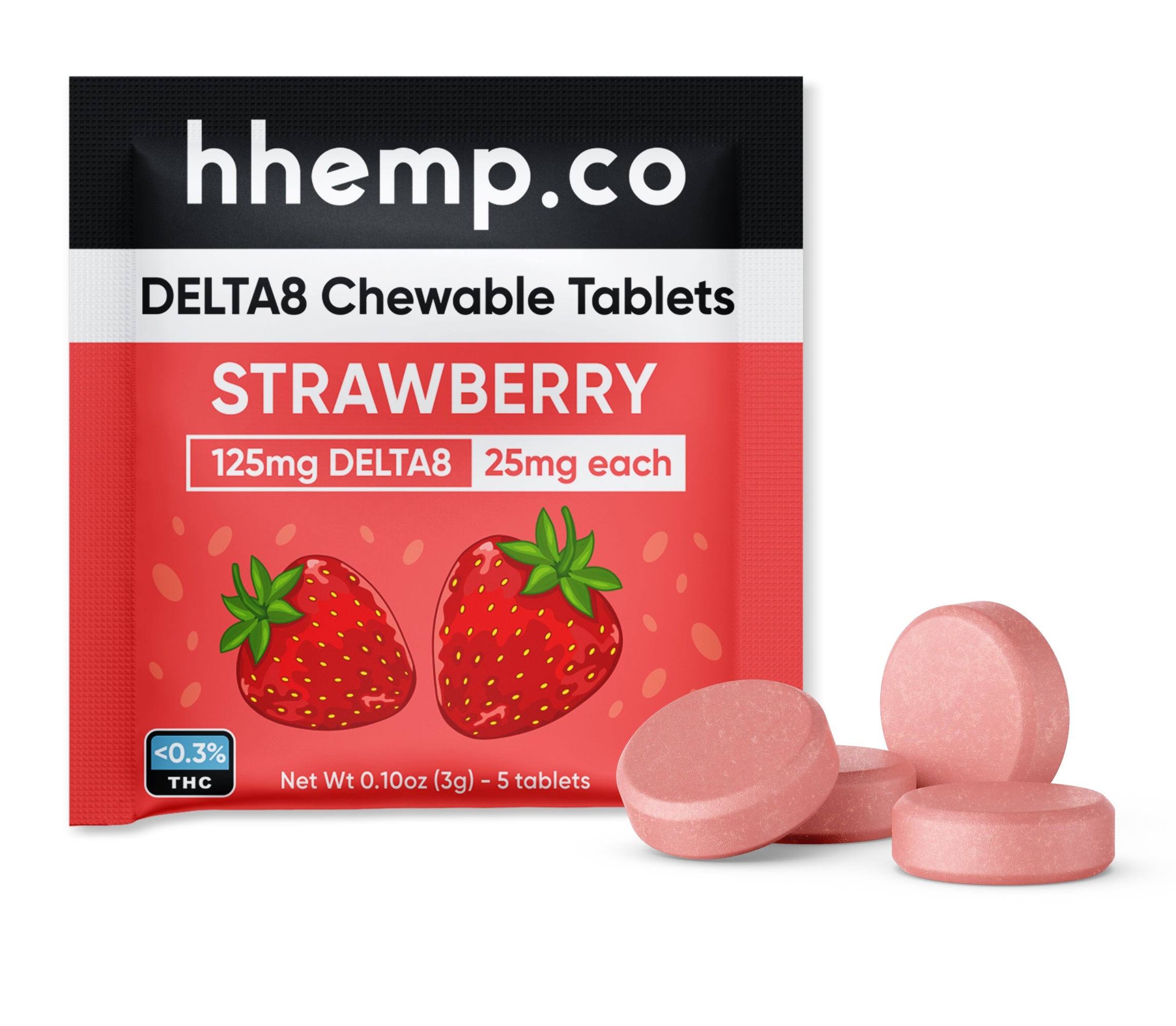 hhemp.co Delta 8 Chewable - Strawberry