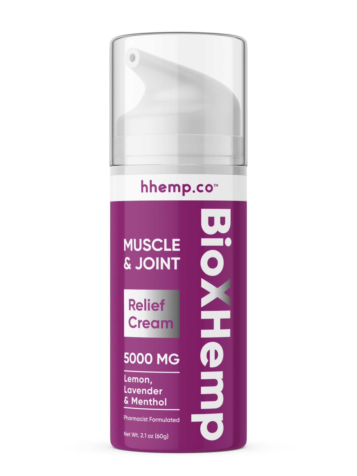 BioXHemp Muscle & Joint Relief Cream - Lemon, Lavender and Menthol (5,000mg)