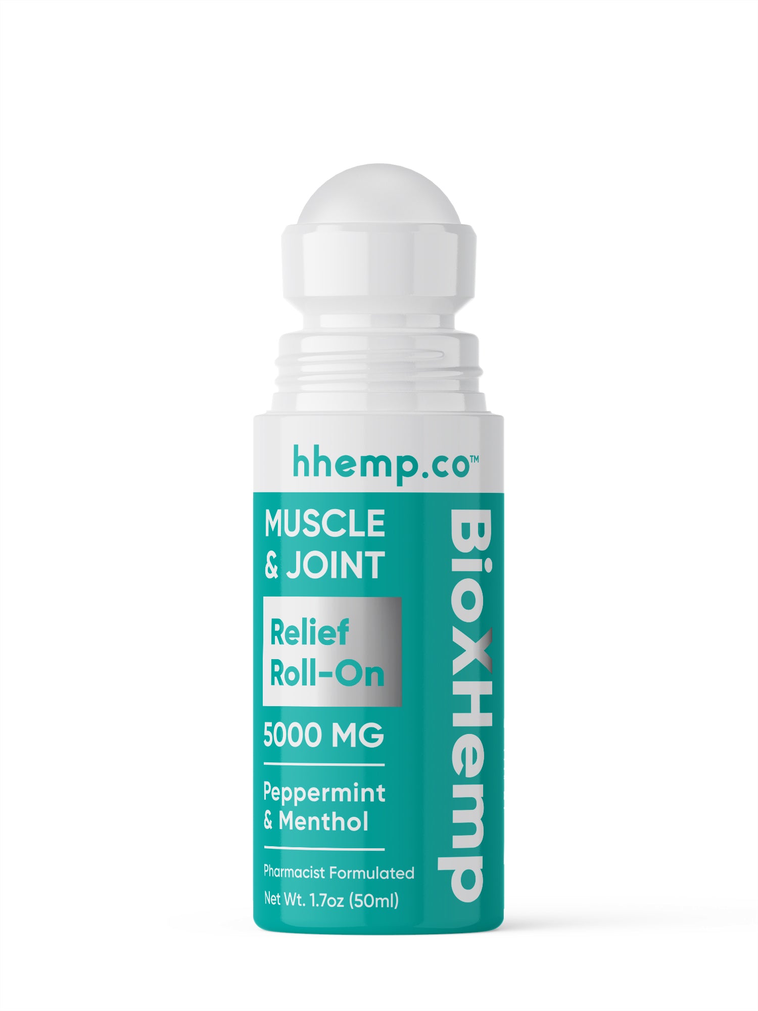 BioXHemp Muscle & Joint Relief Roll-On - Peppermint and Menthol (5,000mg)