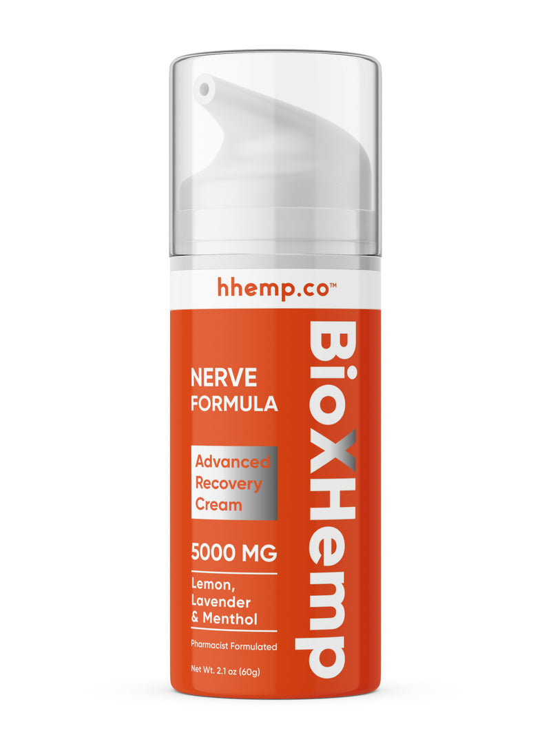 BioXHemp Nerve Advanced Recovery Cream - Lemon, Lavender and Menthol (5,000mg)