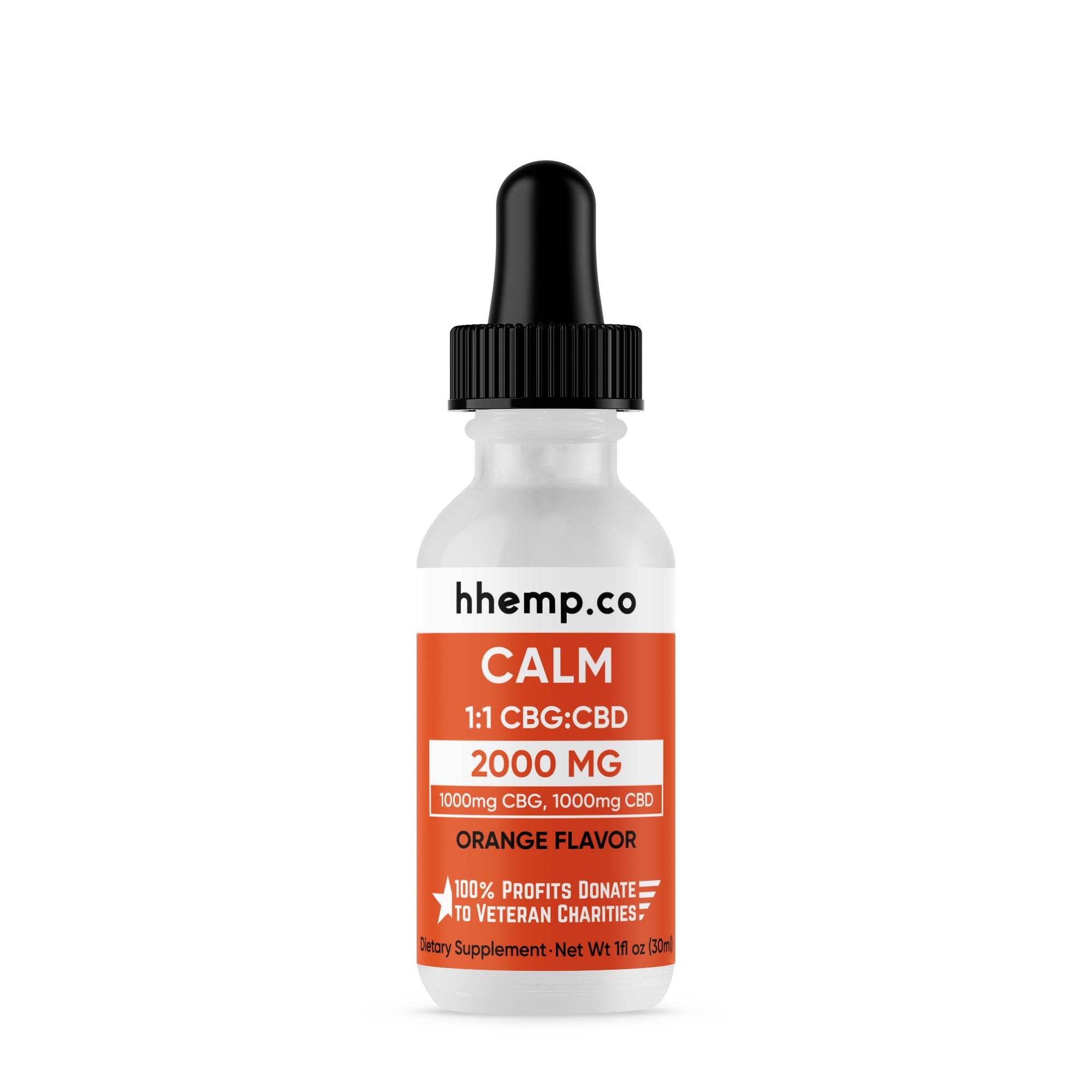 hhemp.co CBG + CBD Tincture - Calm (Orange Flavor)