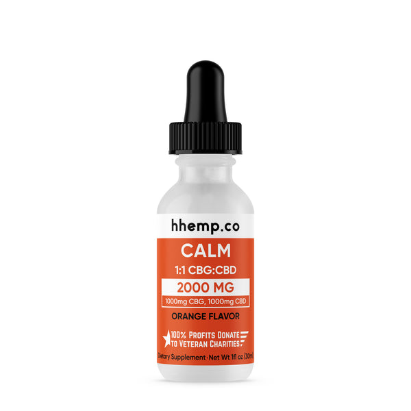HH CBG+CBD Tincture - CALM (Orange Flavor)