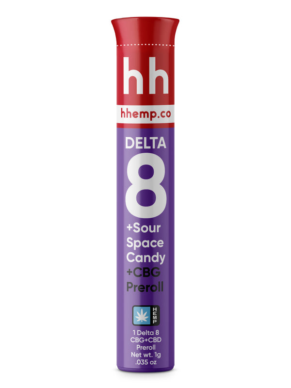 Delta8 Infused™ HH Preroll - CBG+Sour Space Candy