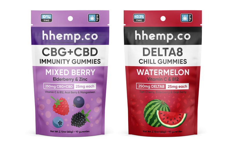 HH CBG+CBD & Delta8 Gummies - Duo Set