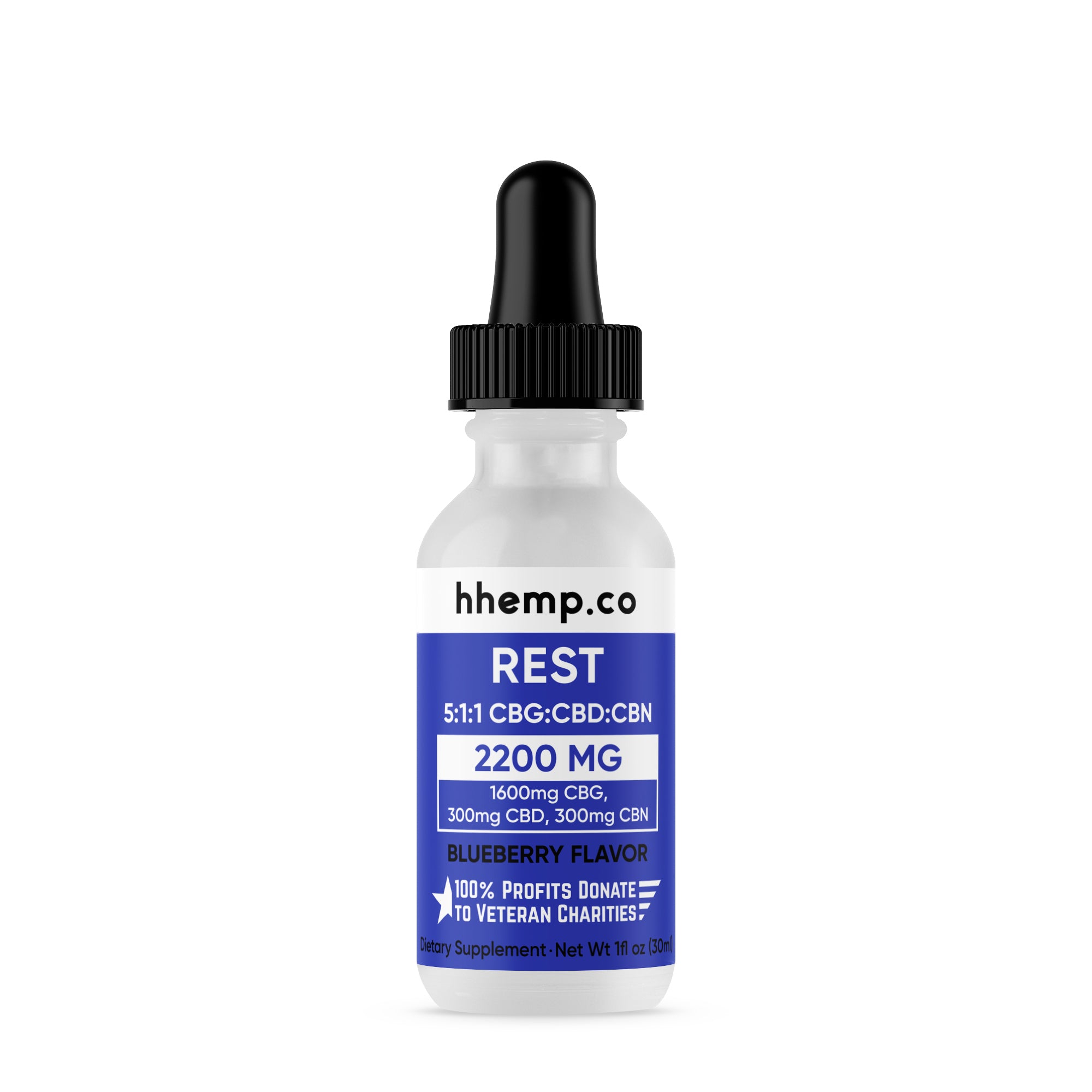 hhemp.co CBG + CBD Tincture - Rest (Blueberry Flavor)